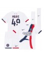 Billige Paris Saint-Germain Ibrahim Mbaye #49 Bortedraktsett Barn 2025-26 Kortermet (+ Korte bukser)